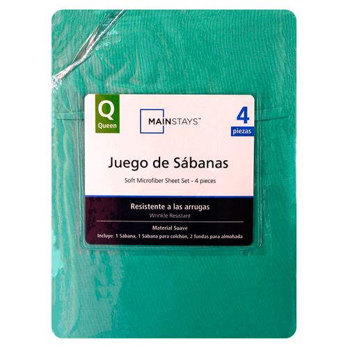 Set De Sabanas Mainstays Queen Color Aqua