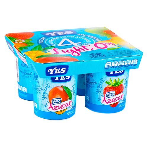 Yogurt light Yes cremoso sin azúcar surtido 4 pack - 125 g