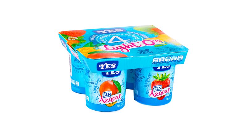 PACK 4 YOGHURT LIGHT SIN AZÚCAR FRUTILLA 120 grs.