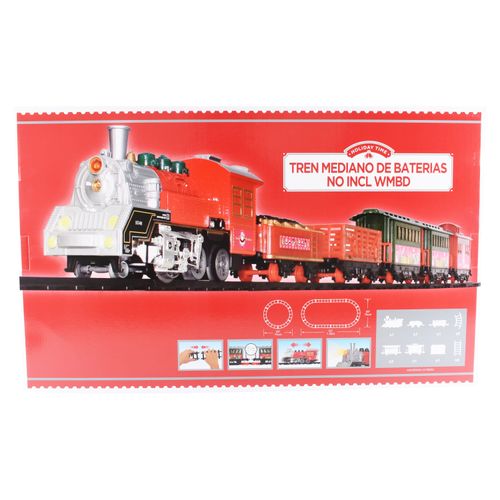Tren Mediano Holiday Time De Baterias