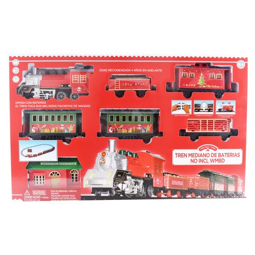 Tren Mediano Holiday Time De Baterias