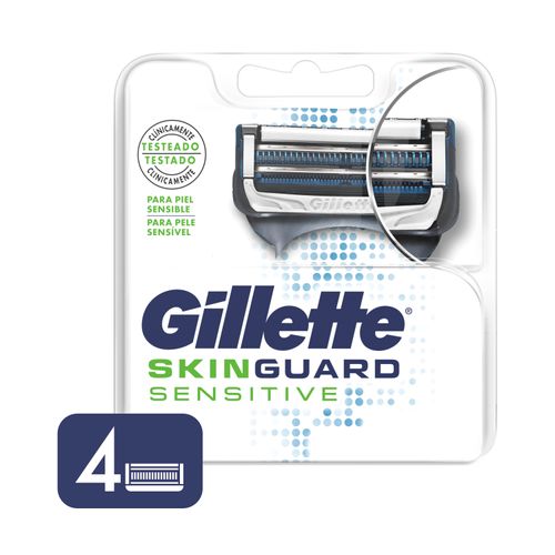 Repuestos Para Afeitar Gillette Skinguard Sensitive 4 Unidades
