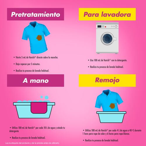 Quitamanchas Vanish Líquido Ropa de Color -100 ml