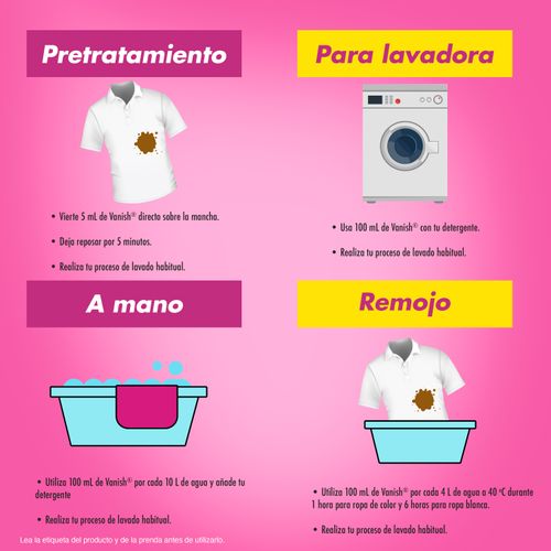 Quitamanchas Vanish Líquido Ropa Blanca -100 ml