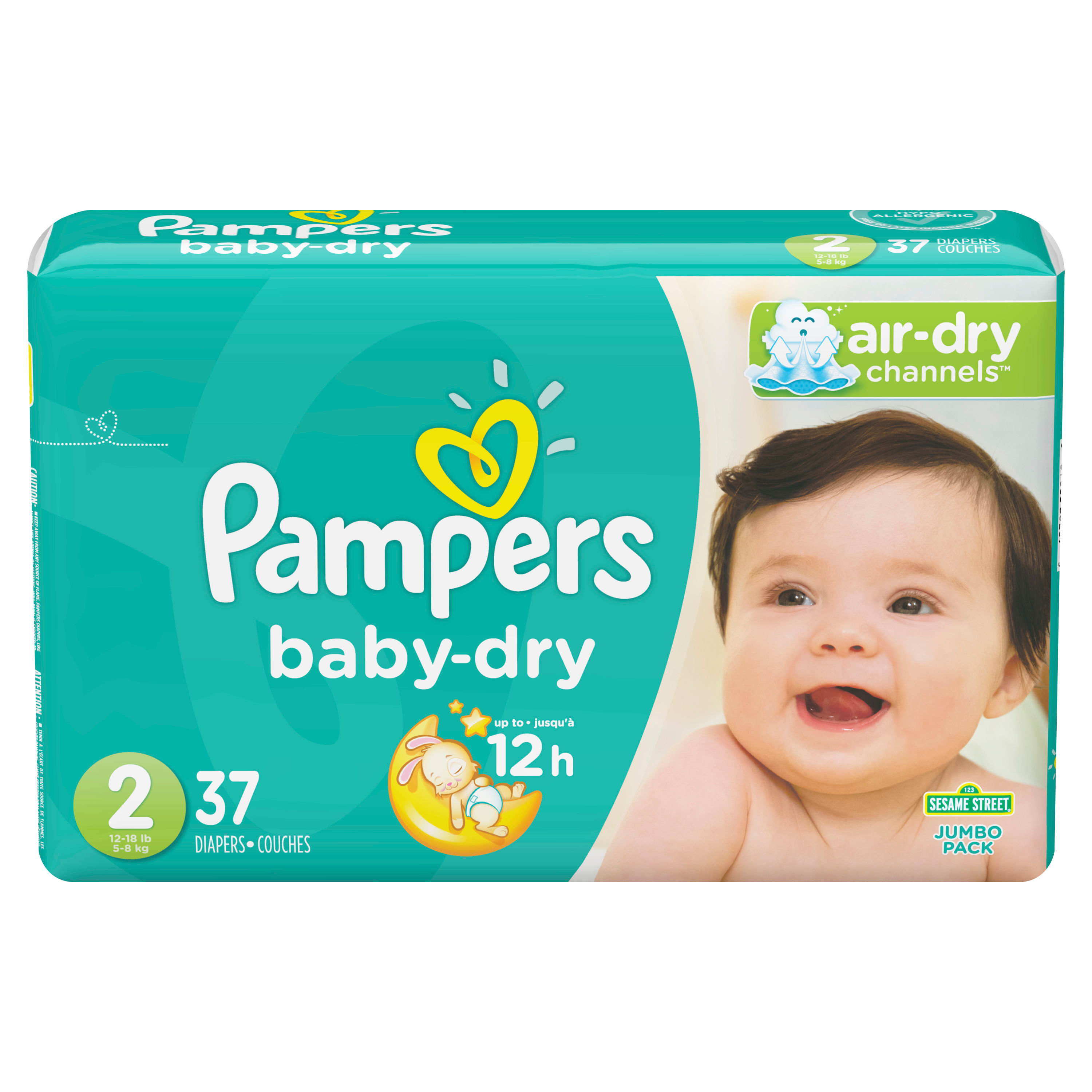 Pañal Pampers Baby Dry Talla 2 Jumbo Pack- 37 Unidades