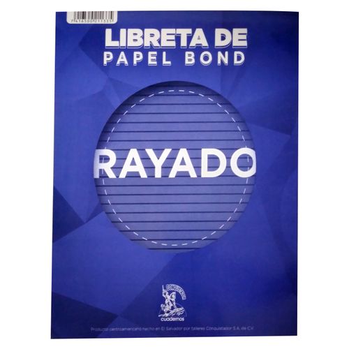 Block Rayado Escolar Tamano Carta- 50 Hojas