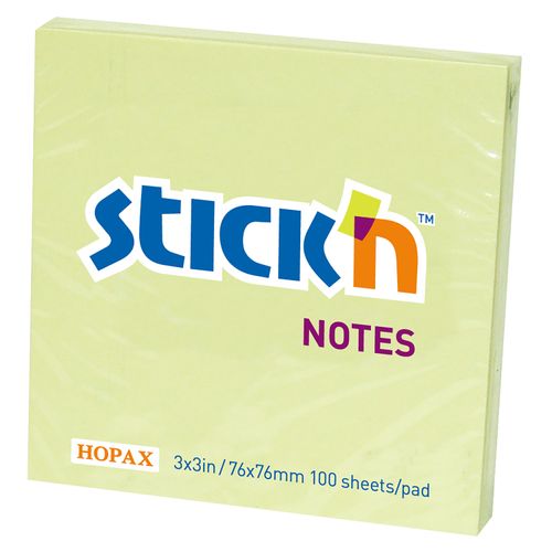 Block Adhesivo Stick'n color amarillo neón 76 x 76 cm - 100 hojas