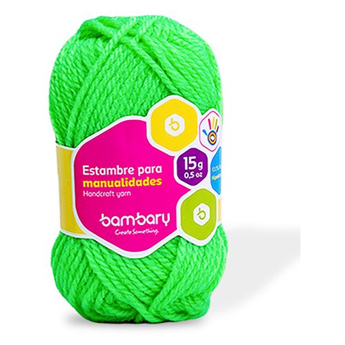 Lana Para Manualidades Bambary Color Verde Neon-15gr