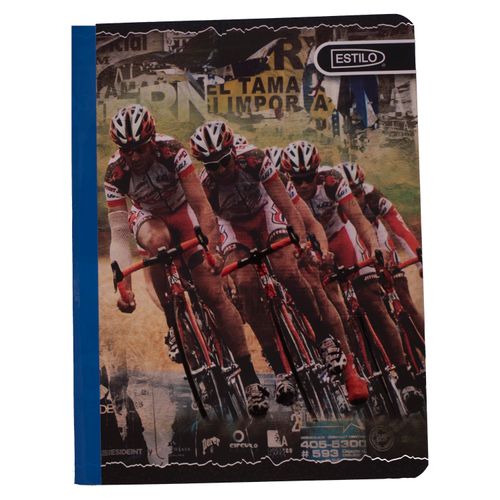 Cuaderno Estilo cosido grande rayado masculino tamaño 19 x 24 cm