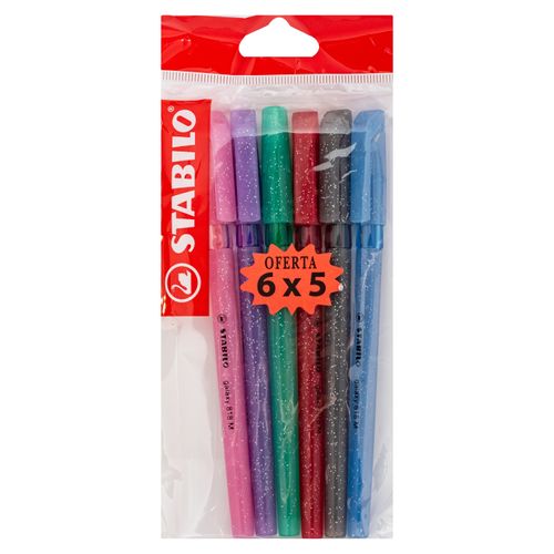 Lapicero Stabilo liner Punta fina de colores - 6 Uds