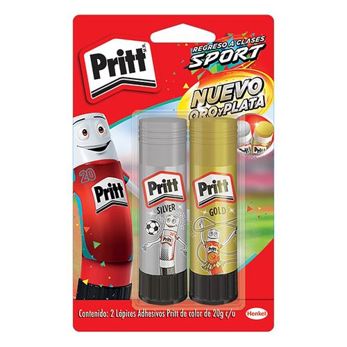 2 Pack Lapiz Pritt Gold Silver-20gr