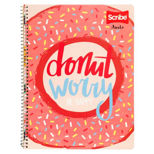 Cuaderno Scribe De Resortes Con Rayas Anota 50p-60 Hojas