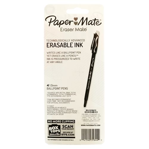 Boligrafo Paper Mate Azul -4 Unidades