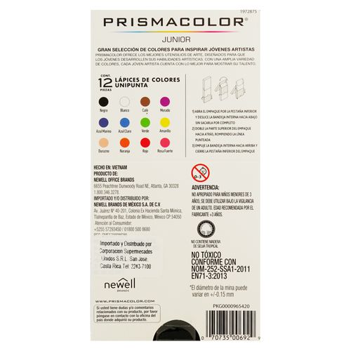 Lapices De Color Prismacolor Junior-12 Unidades