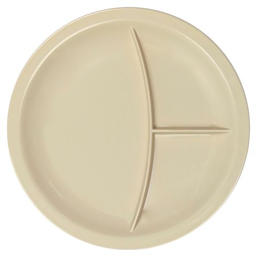Plato Grande Con Divisiones Crema
