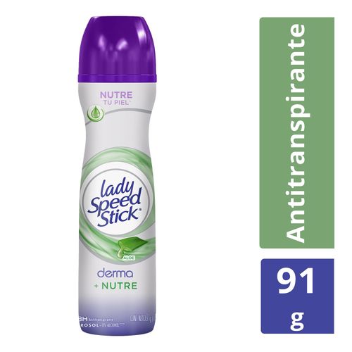 Desodorante Lady Speed Stick Derma + Nutre Aloe Aerosol 91 g