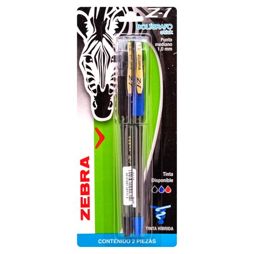 Lapicero Zebra tinta hibrida - 2 Uds