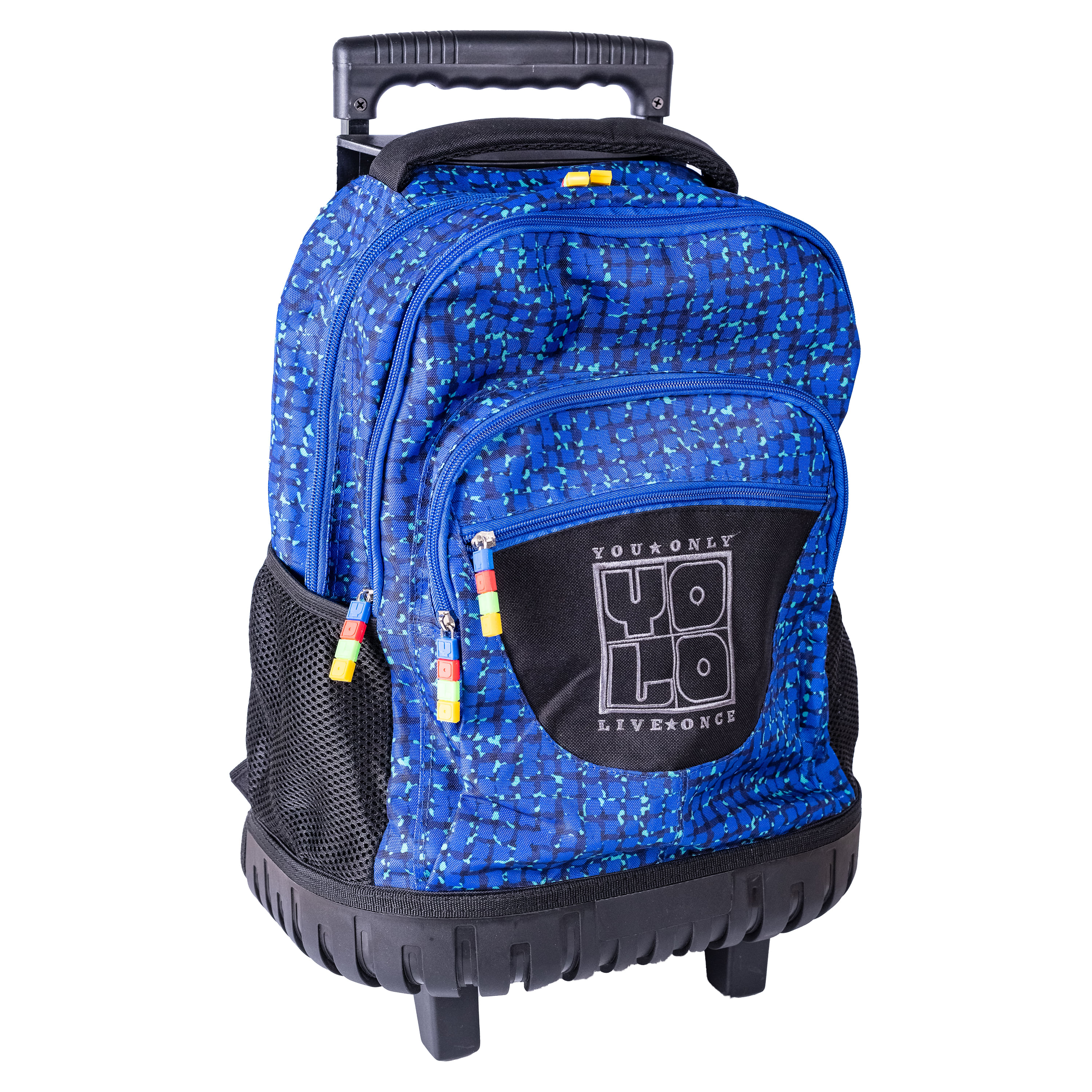 Mochila Yolo Con Ruedas Azul