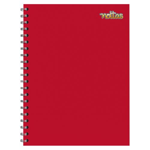 Cuaderno Nottas Espiral Color Rojo Cuadros Solidos -100 Hojas