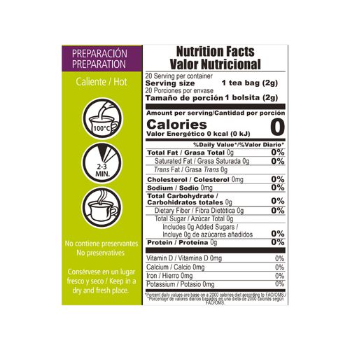 Té Mondaisa Verde Piña Coco 25 uds - 40 g