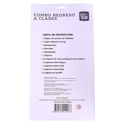 Set escolar Pen + Gear combo regreso a clases - 23 Pzas