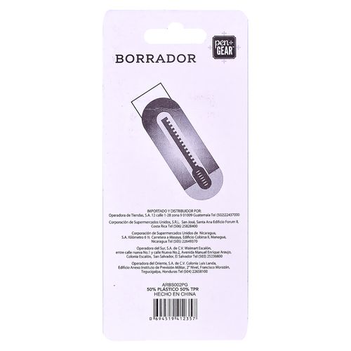 Borrador Pen + Gear con protector plástico verde