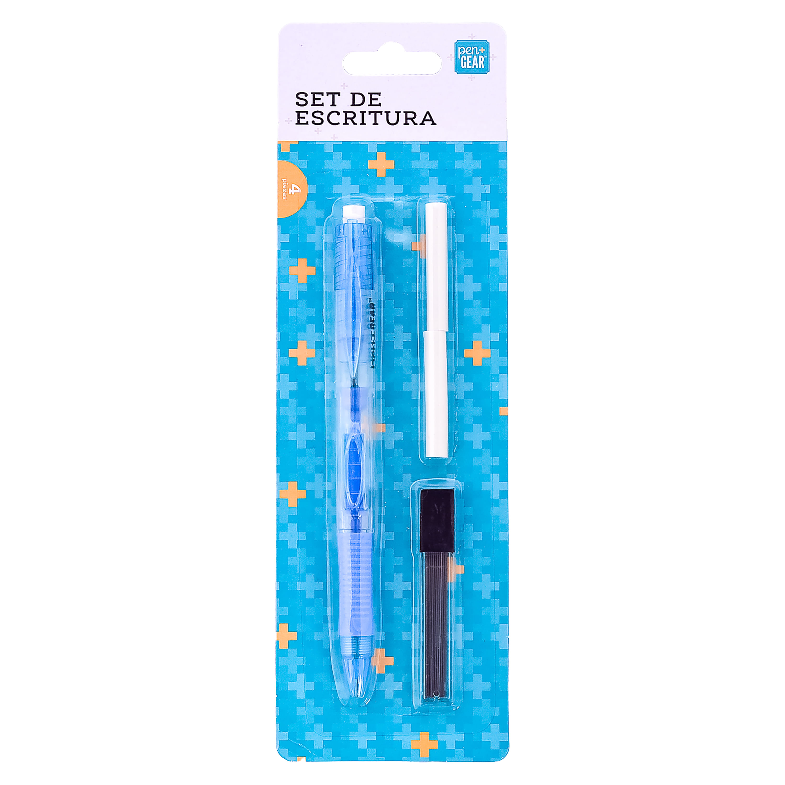 Juego de portaminas con estuche, 4 lápices de 0,7 mm crayón Fast Click  Aesthetic con mina 480 HB, 2 gomas de borrar, 12 gomas de repuesto Material  escolar para niñas Escritura, Mode de Mujer