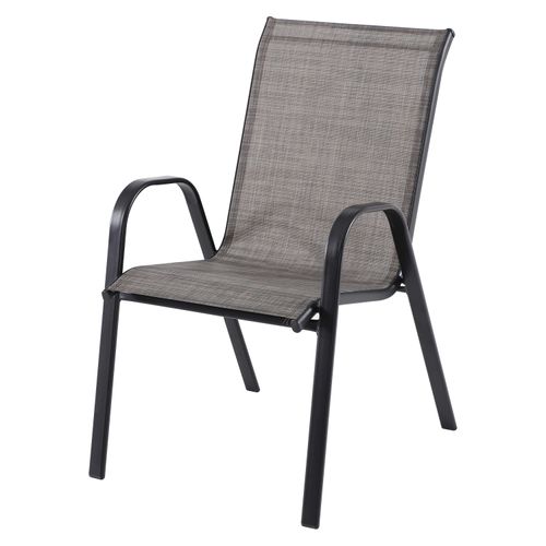 Silla Mainstays Apilable Exterior De Tela Café