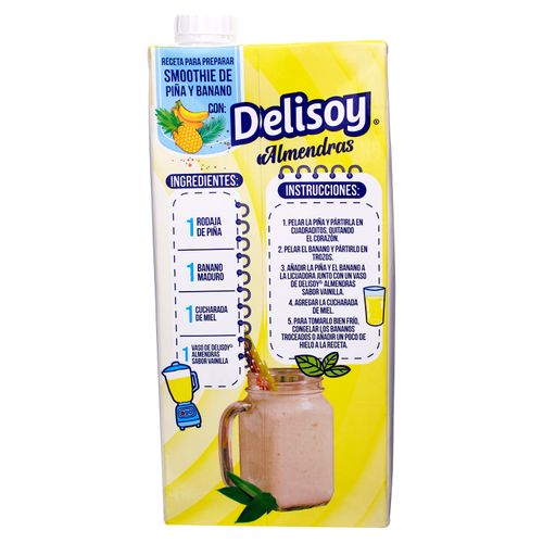 Bebida Delisoy De Almendra Vainilla Ultrapasteurizado- 1000ml