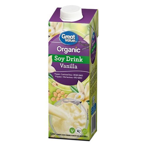 Bebida Great Value De Soya Vainilla- 1Lt