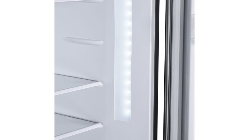 Refrigeradora No Frost Oster 479 Litros 17 Pies Cubicos Silver 2 Puertas  Luz Led Dispensador De Agua Manija Externa Display Exterior Bandejas De Vid
