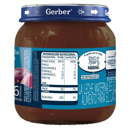 Colado Gerber De Ciruela Frasco- 113gr