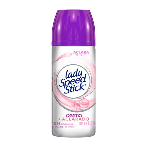 Desodorante Antitranspirante Lady Speed Stick Derma + Aclarado Perla Aerosol 60 g