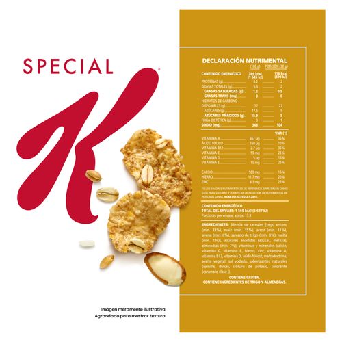 Cereal Kellogg's® Special K® Equilibrio™ Sabor Vainilla Con Almendras De Cereal de Trigro, Maíz, Arroz, Avena y Salvado de Trigo Con Almendras 1 Caja