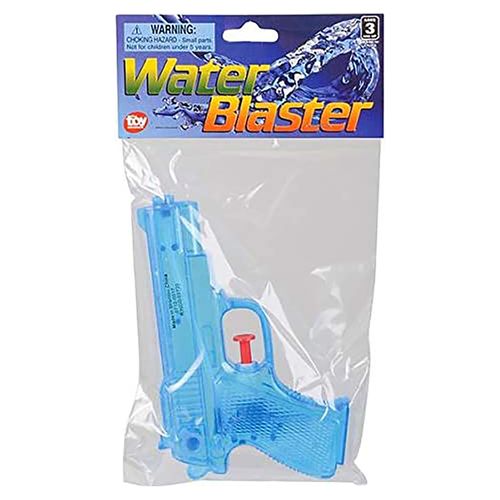 Pistola de agua plástica transparente