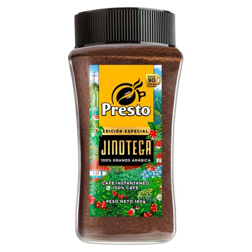 PRESTO Café Instantáneo Edición Especial JINOTEGA Frasco 180g