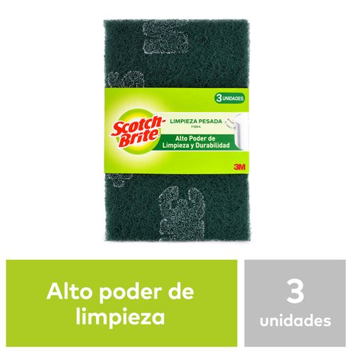 Fibra Verde Limpieza Pesada Scotch-Brite® 3 Unidades