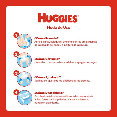 Pañal Huggies Active Sec Maxi Talla G - 19 Unidades