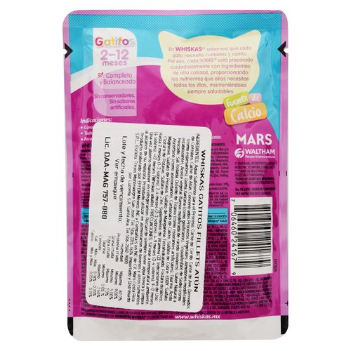 Alimento húmedo Whiskas para gatitos sabor atún - 85 g