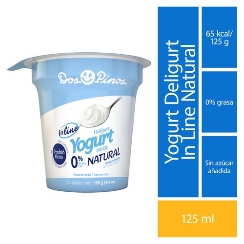 Yogurt Dos Pinos Deligurt In Line Natural - 125 gr