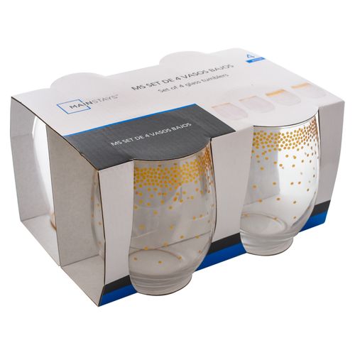 Set De 4 Vasos Bajos Mainstays