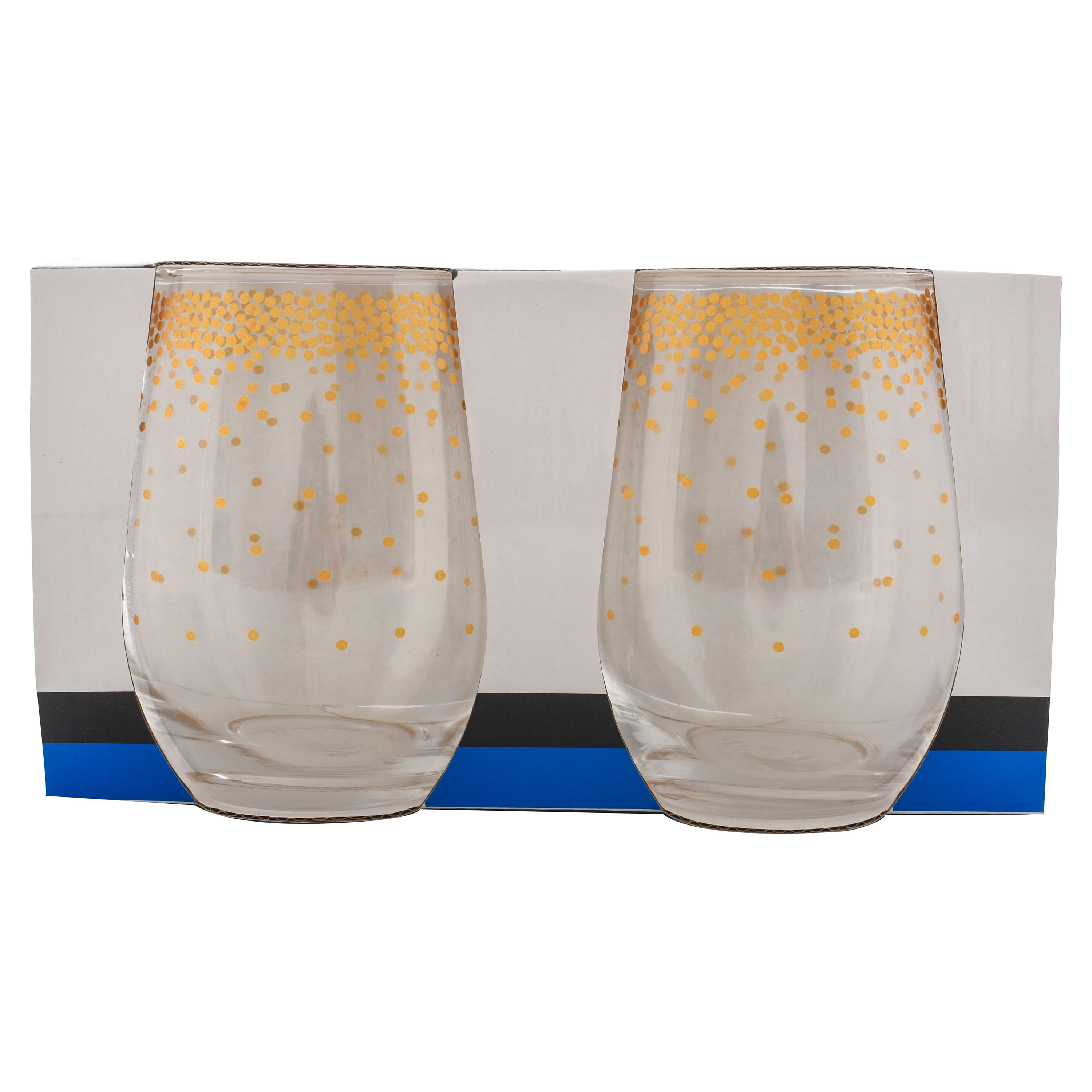 Comprar Set De Vasos Mainstays Vidrio Acanalados 4 unidades