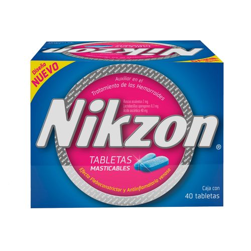 Tabletas Masticables Nikzon- 40 Unidades