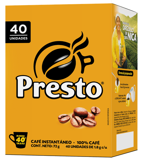 Café Instantáneo Presto Sobre 40 Unidades-1.8gr