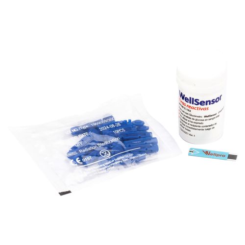 Wellsensor Tiras Reactivas +Lancetas 25 Unidades