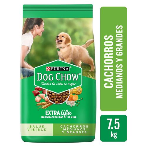Alimento Perro Cachorro marca Purina Dog Chow Medianos y Grandes -7.5kg