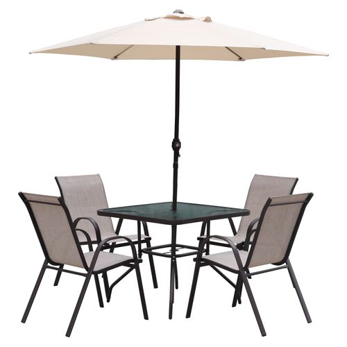 Set De Jardin Mainstays 6 Piezs 4 Pesonas Beige