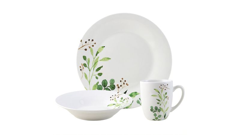 Vajilla De Porcelana Blanca 12 Piezas Surtido De Dise os