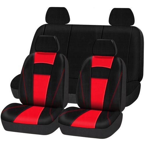 Fundas para asiento Auto Drive negro y rojo