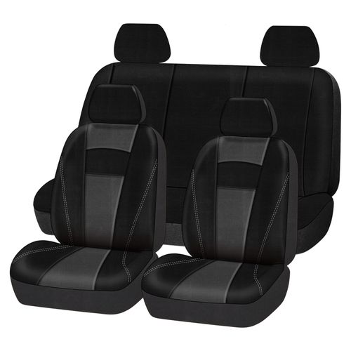 Set De Fundas Para Asiento Auto Drive Colores Negro Y Gris